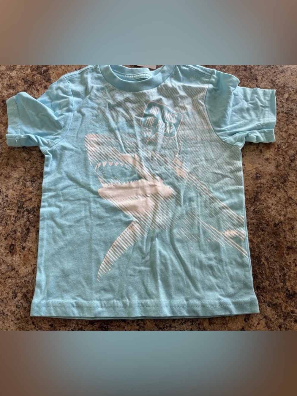 NWT Boys 2T Blue Children’s Place Shark Short Sleeve Tee Shirt Tshirt Pizza